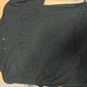 Golden goose Black T-Shirt with Embroidered 'Golden'